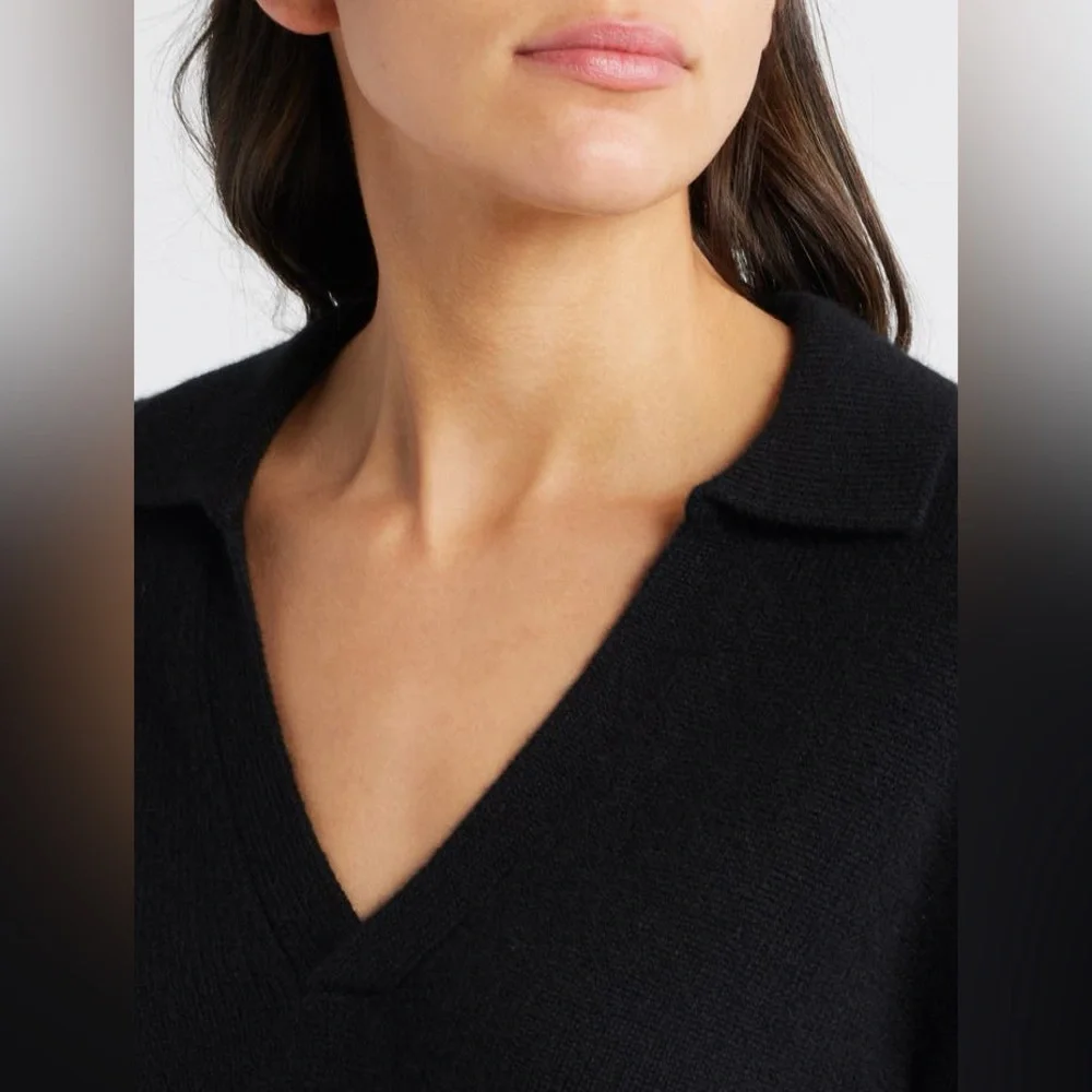 Vince Black V-Neck Sweater - Picture 6 of 7